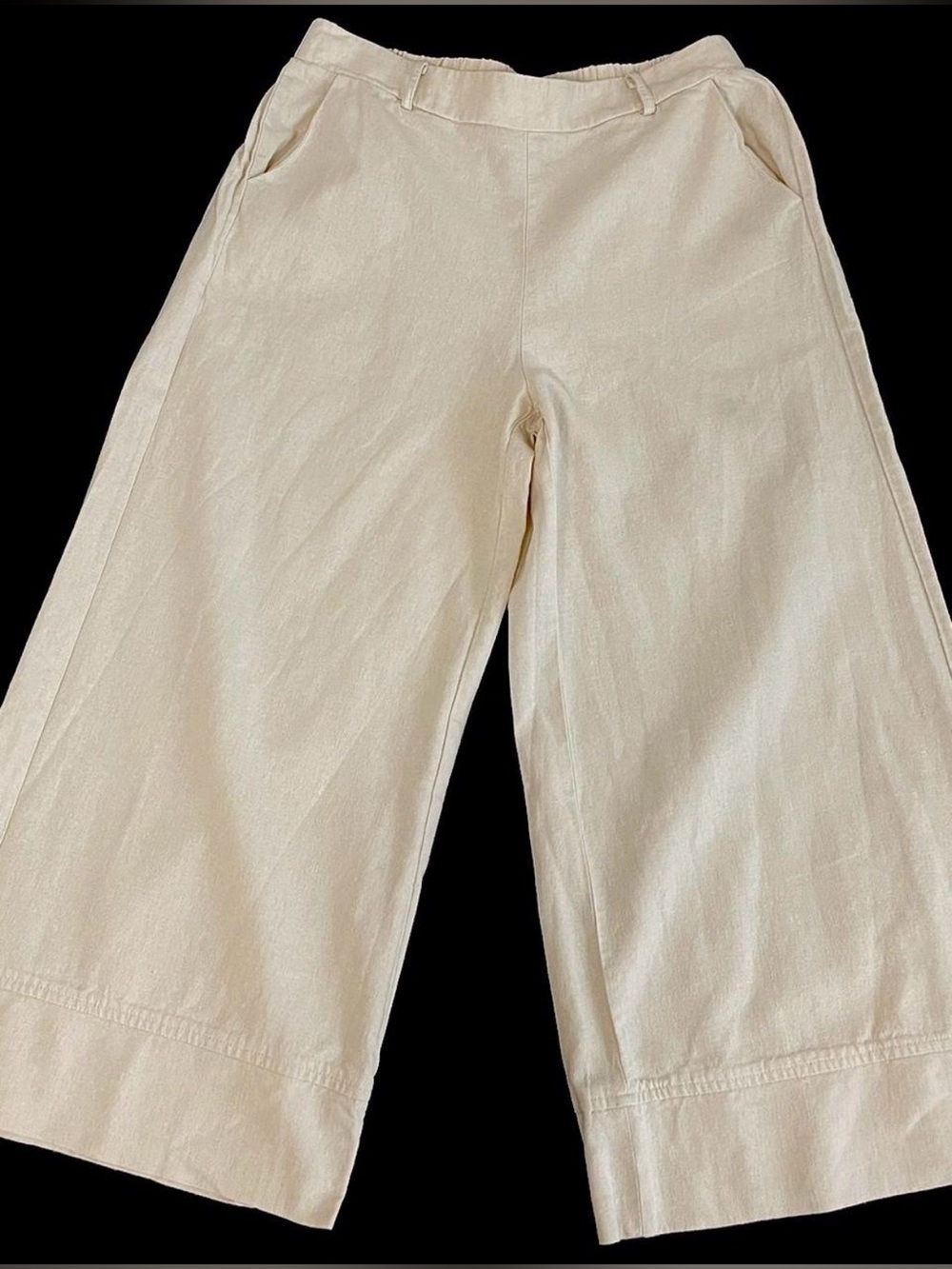 JOIE Wide-Leg Crop Pants in Cream (size S)